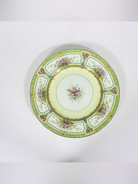 Antique Royal Worcester Z506 Dinner Plate with Green Edge 10.5” Plate England
